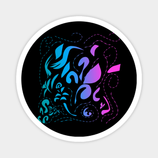 Fantasy flower vector Magnet